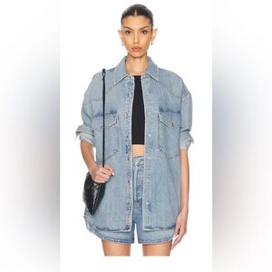 AGOLDE Lotta Denim Shirt in Drift